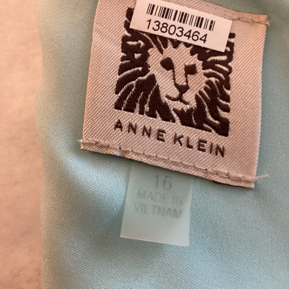 Anne Klein Light Blue Sleeveless Sheath Dress Size 16 - Picture 3 of 4